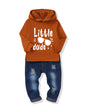 NZRVAWS Baby Boy Clothes Toddler Boy Outfit 2 3 4T 6 12 18 24 Month Fall Winter Hoodie Ripped Jeans Clothing