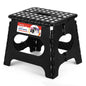ACSTEP Folding Step Stool 9'' Tall Kids Step Stool Holds Up to 300 lb Plastic Foldable Step Stools for Kids Non-Slip Surface with Carry Handle Collapsible Stool for Home, Outdoor and Indoor(Black)
