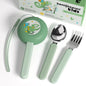 Bentoheaven Kids Travel Utensils with Case, Food-Grade Stainless Steel & BPA-Free Plastic, Travel Cutlery Set, Dishwasher Safe Fork, Spoon & Case, Reusable Flatware, Silverware for Kids (Horse)