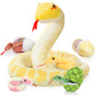 MorisMos Snake Stuffed Animals Plush Toy 120 Inch Giant Snake Plush with Babies Stuffed Snake Toys for Kids Plush Party Decorations Favors Prank Props, 4 Snake Babies, 3 Snake Eggs