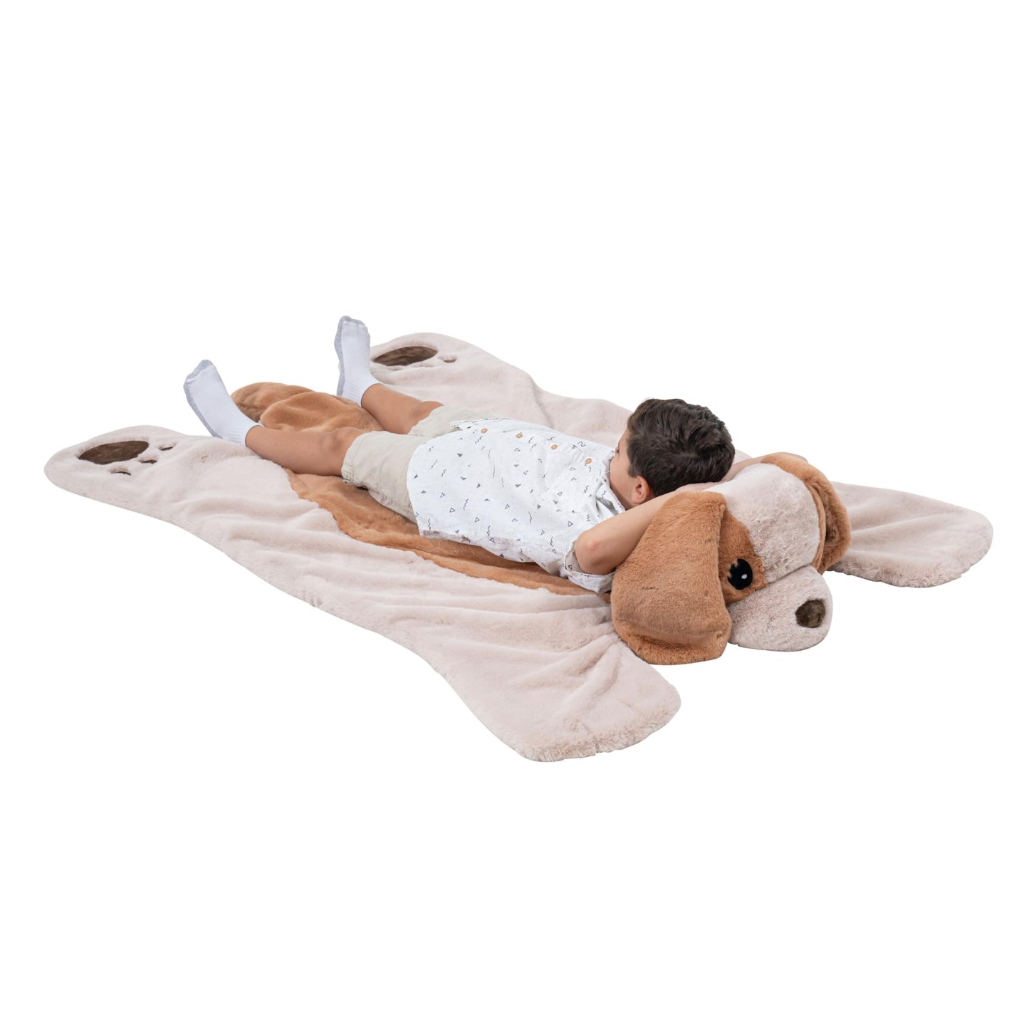 Plush PlushieRugs - Animal Rug for Kids Room, Fluffy Nursery and Fur Kids Rugs for Playroom - Big Large Stuffed Animals Irregular Shaped Rug that Works Great as Woodland Nursery Decor (Dinosaur)