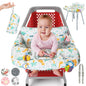 Shopping Cart Cover for Baby PILLANI, High Chair Cover for Restaurant Seat, Grocery Cart Cover for Baby Girl and Boy, Cotton Buggy Covers for Babies, Toddler Shopping Cart Cover
