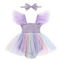 Baby Girl Clothes Infant Tulle Romper Ruffe Sleeveless Bodysuit Baby Girl Outfits Infant Girl Dress 0-18M