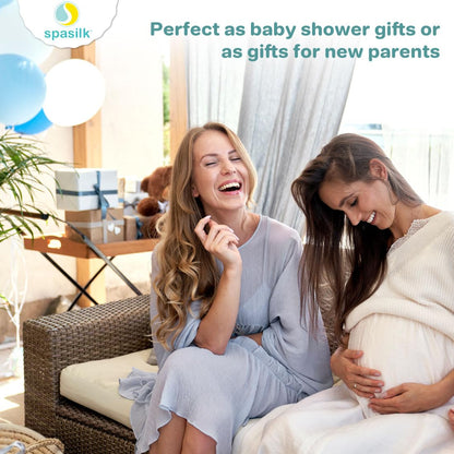 Spasilk Baby Bath Hooded Terry Towel with 3 Washcloths, Baby Bath Essentials, One Size, Blue Whale