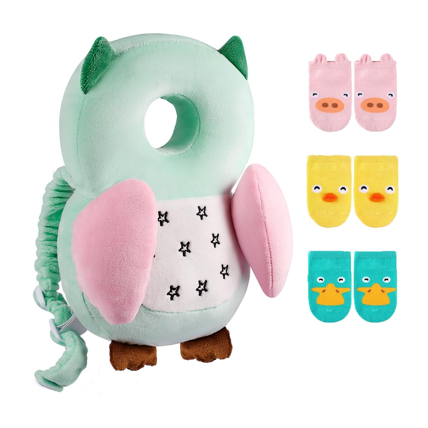 Baby Toddler Walker Head Protector Backpack Adjustable Wear Head Protection Safety Pad Backpack Baby Toddler & Walker Walking & Crawling Cute Owl MTY