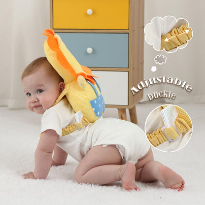 Baby Head Protector Backpack -Soft & Lightweight Pads - Prevents Bebes Backward Fall Astronauts Plush Stuffed