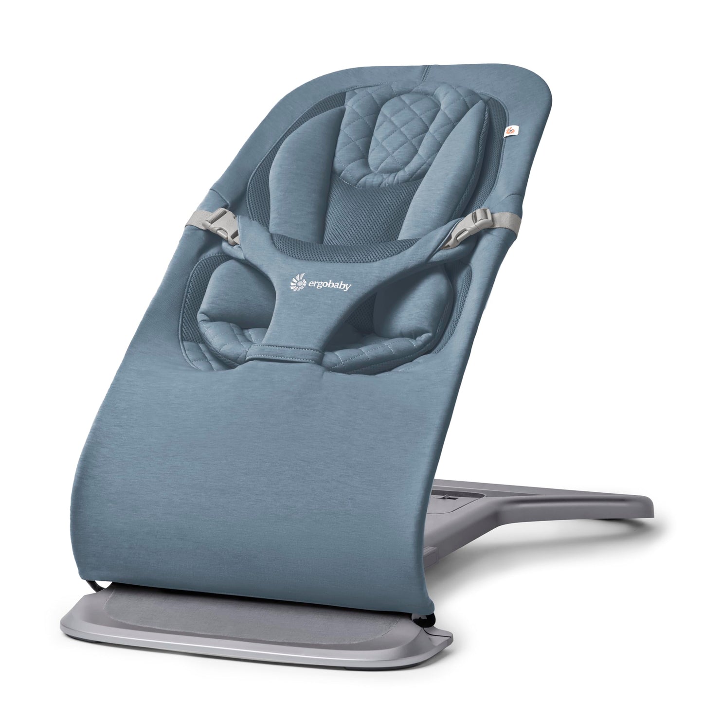 Ergobaby Evolve 3-in-1 Mesh Bouncer, Adjustable Multi Position Baby Bouncer Seat, Fits Newborn to Toddler, Grey Mesh