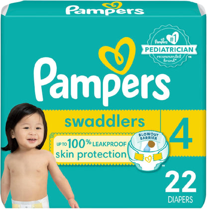 Pampers Baby Diapers - Swaddlers - Size 1, 198 Count, Ultra Absorbent Disposable Infant Diaper