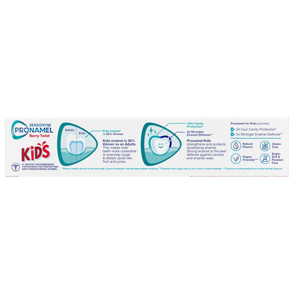 Sensodyne Pronamel Kids Toothpaste, Fluoride Anticavity Toothpaste, Cavity and Enamel Protection, for Ages 2+, Berry Twist Flavored, 4 oz (2 Pack)