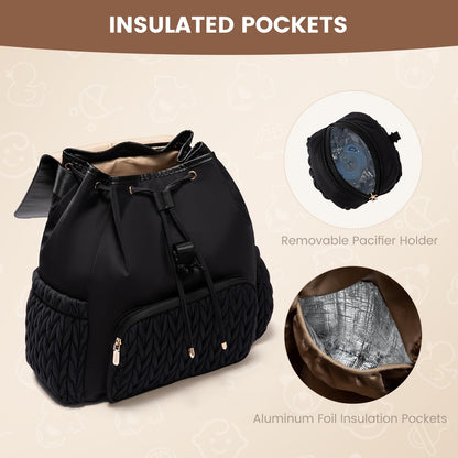 LOVEVOOK Diaper Bag Backpack, Small Baby Bag, Cute Baby Diaper Bag, Stylish Water-Resistant Travel Baby Bag for Mom, Baby Backpack with Changing Pad, Stroller Straps -Khaki