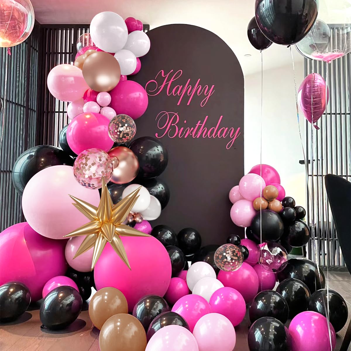 Boho Balloon Garland Arch Kit, 156Pcs Dusty Pink Pastel Brown Metallic Champagne Gold White Balloons for Wedding Baby Bridal Shower Engagement Anniversary Birthday Decorations