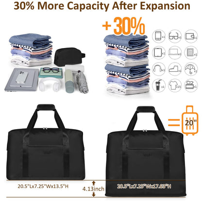 Expandable Travel Duffle Bags Weekender Overnight Bags for Women Men Hospital Bag for Women Labor Delivery with Toiletry Bag Waterproof