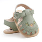 GDSDYM Infant Baby Girls Summer Sandals with Flower Bowknot Soft Sole Wedding Dress Flats Newborn First Walkers Crib Dress Shoes