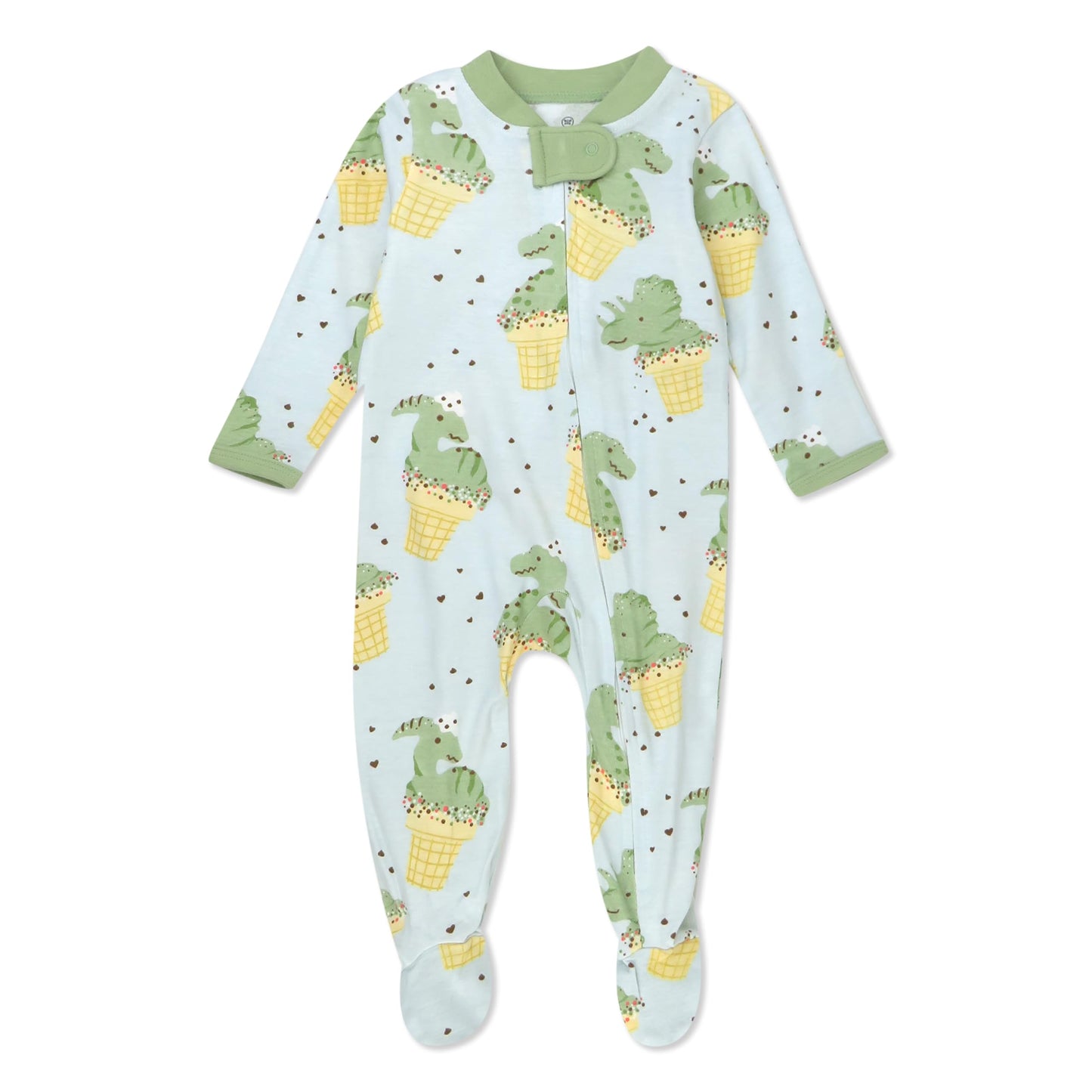 HonestBaby Sleep & Play Footed One-Piece Pajama Sleeper 100% Organic Cotton, Baby Boys