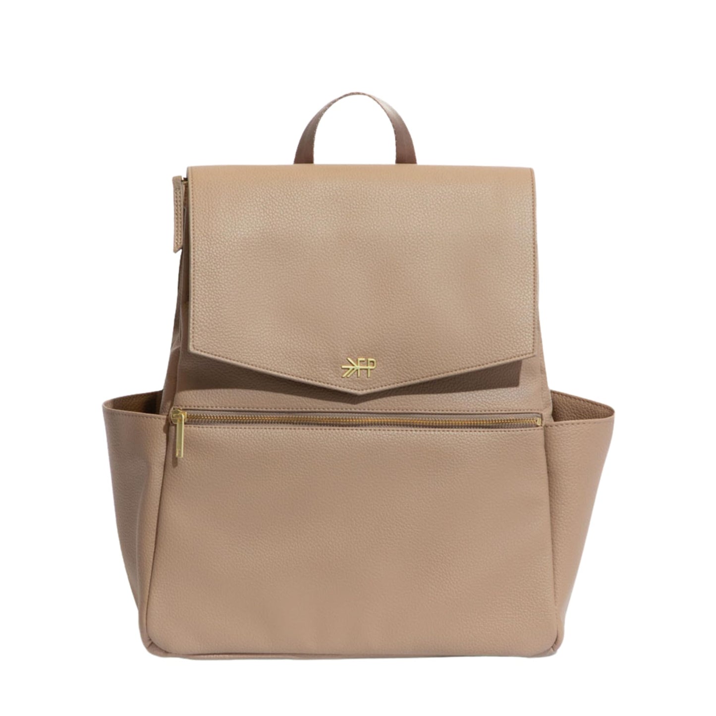 Freshly Picked Classic II Diaper Bag Backpack, Wipeable Vegan Leather With Changing Pad (Sage Green V2)