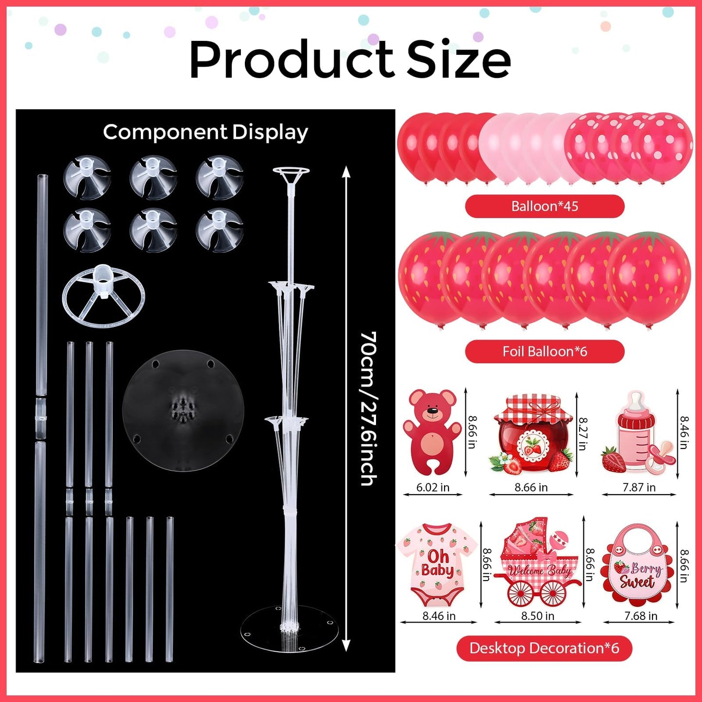 4 Sets Balloon Stand Kit for Table Bear Baby Shower Tables Centerpieces with Balloon Boy Baby Shower Decorations for Bear Theme Gender Reveal Birthday Party Table Decorations Supplies (Brown Bear, 4)