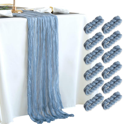 Light Pink Cheesecloth Table Runner 10ft Boho Rustic Gauze Cheese Cloth Spring Decor for Wedding Party Bridal Baby Shower Birthday Table Decorations