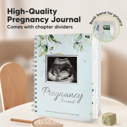 Pregnancy Journal for First Time Moms Gifts - 90 Pages Hardcover Pregnancy Memory Book, Beautiful & Cute Baby Book Keepsake, Ultrasound Baby Scrapbook, First Mother's Day Gifts (Alpine)