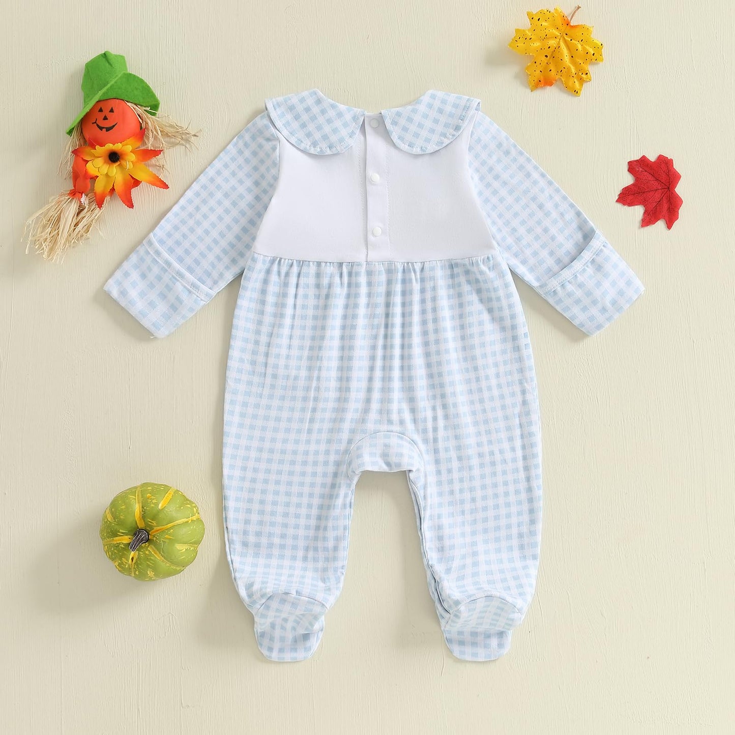 Kuriozud My First Halloween Baby Girl Boy Outfit Newborn Pumpkin Jumpsuit Romper Halloween Footie Pajamas Coming Home Outfit