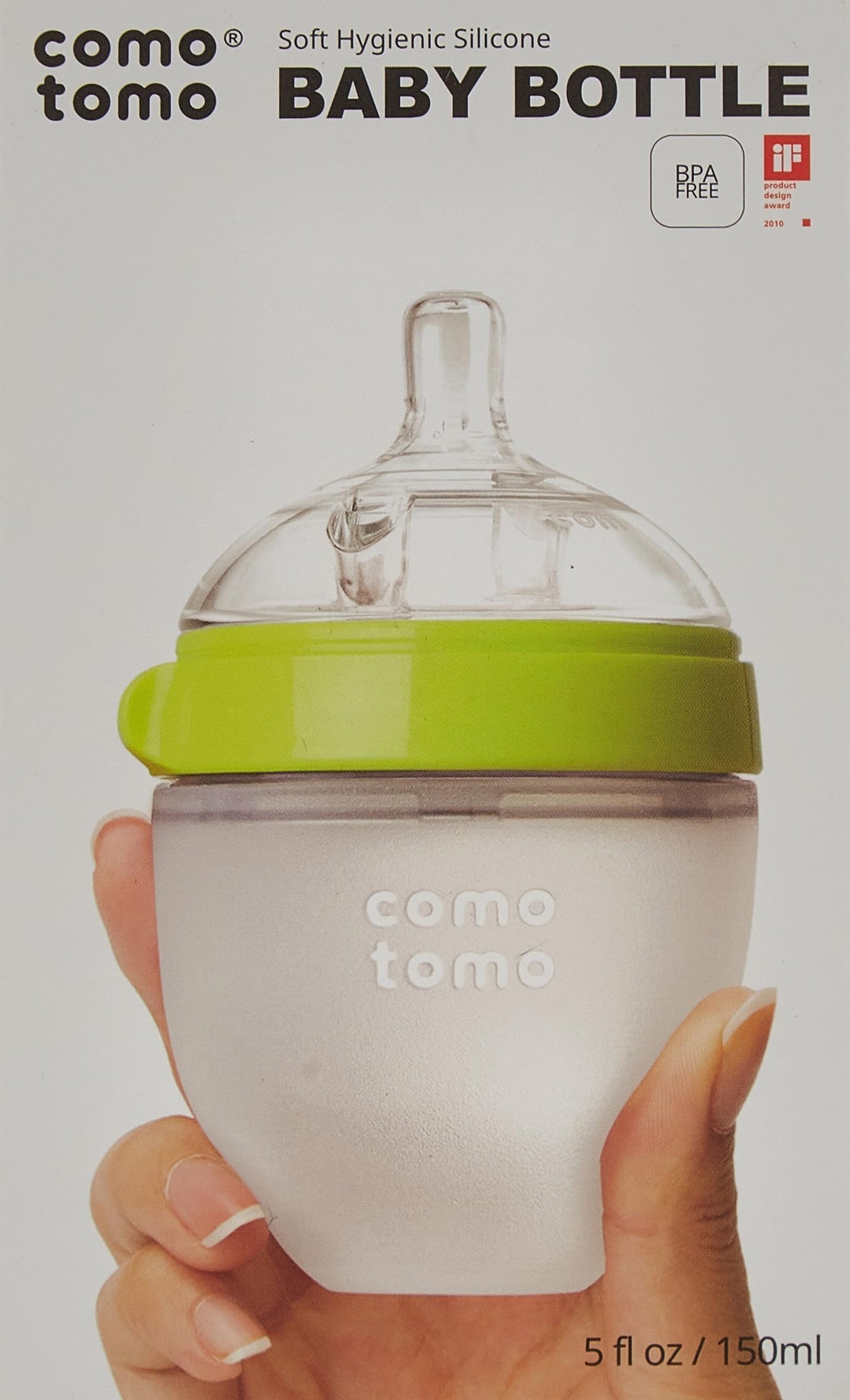 Comotomo Baby Bottle Double Pack, Pink, 5oz