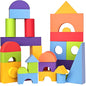 Migargle Large Foam Building Blocks for Toddlers, 36 Pieces Large EVA Soft Stacking Blocks, Baby Bath Foam Toy Set, Early Learning Construction Toys & Gifts for Kids, Boys & Girls