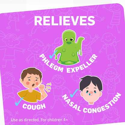 TUKOL Children's Cold & Flu Kids Cold and Flu Medicine, Children's Cough and Cold Medicine, Multi-Symptom Relief for Fever, Aches, Nasal Congestion, Berry-Flavored, 4 fl oz