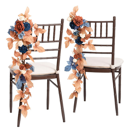 Ling's Moment 10pcs Wedding Chair Decorations Aisle Floral Swag Artificial Pew Flowers Hanging Garland Pink Blush & Cream For Ceremony Reception Church Rose Floral Faux Arrangement Party Outdoor Decor