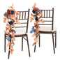 Ling's Moment 10pcs Wedding Chair Decorations Aisle Floral Swag Artificial Pew Flowers Hanging Garland Pink Blush & Cream For Ceremony Reception Church Rose Floral Faux Arrangement Party Outdoor Decor