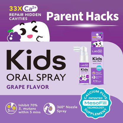 LAB52 Kids Oral Spray, Toddler Toothpaste Helper for Cavity Repair and Fresh Breath, Children Anticavity with Fluoride Free for Newborn to Preschoolers, Xylitol Vanilla Flavor