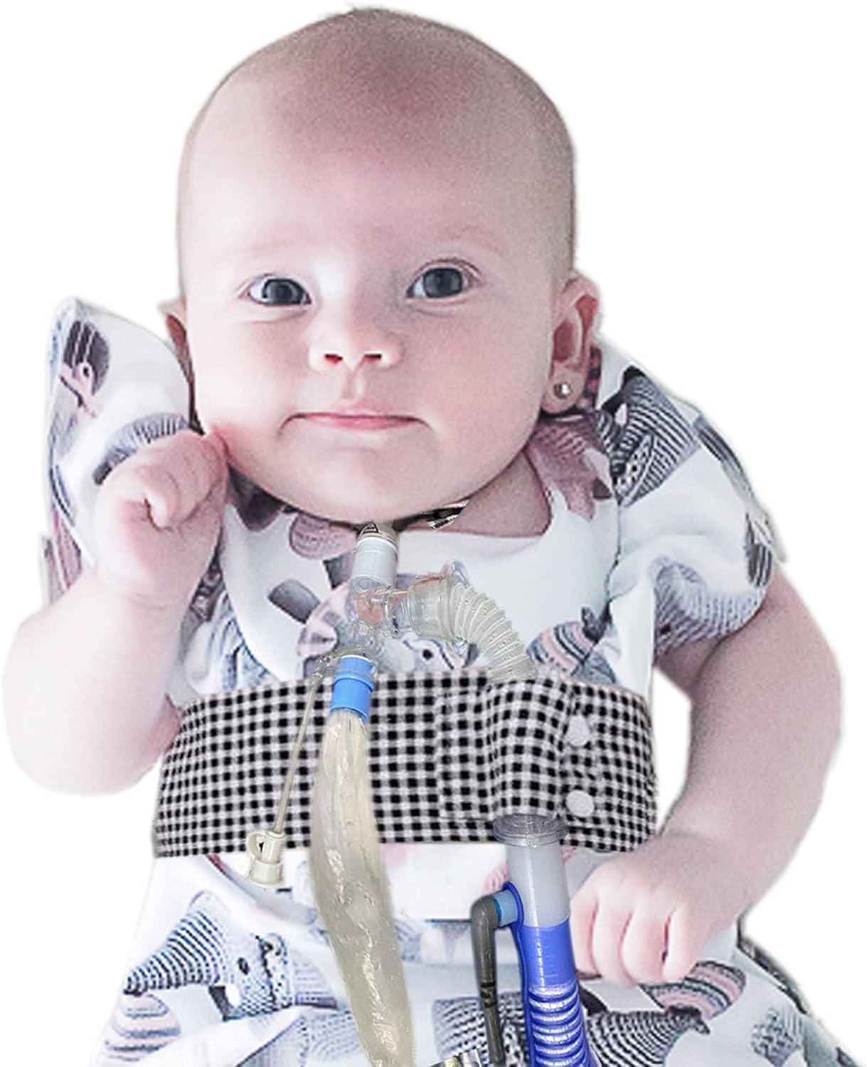Adjustable Trach and Vent Circuit Belt Prevent Pulling The Circuit for Babies Children Kids