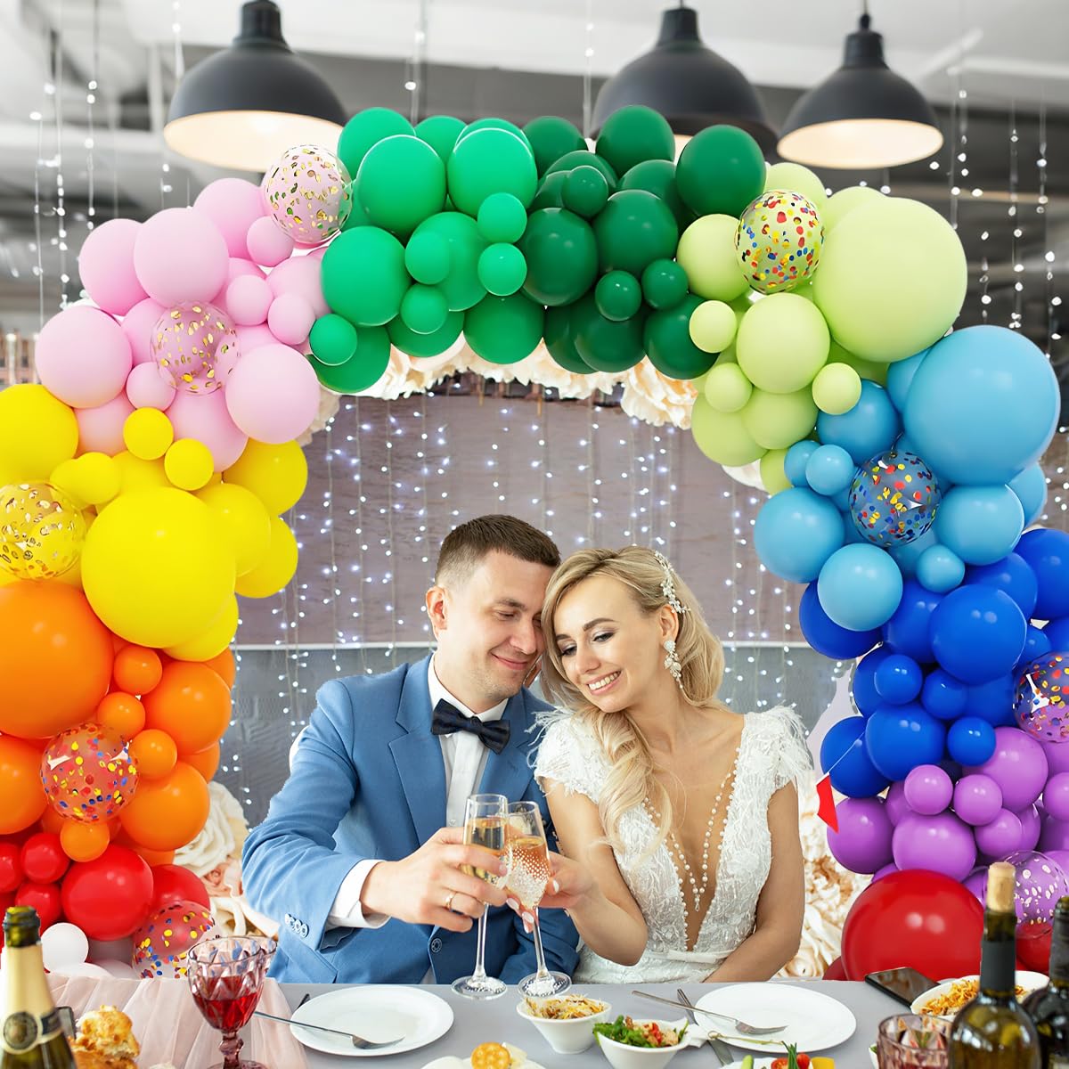 155Pcs Sage Green Arch Kit with Pea Green White Gold Balloons for Baby Shower Bridal Shower Birthday Engagement Wedding Wild One Party Decorations