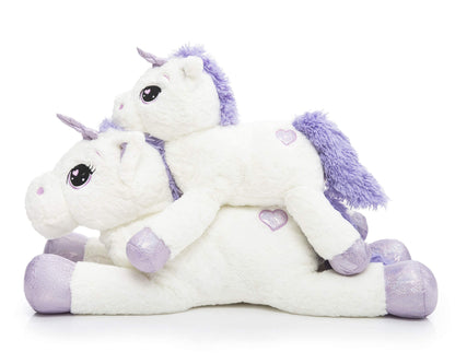 43" Giant Unicorn Stuffed Animal, Unicorn Plush Pillow Toys Big Plushy Fluffy, Gift for Girls Kids Boys Girlfriend, White & Purple