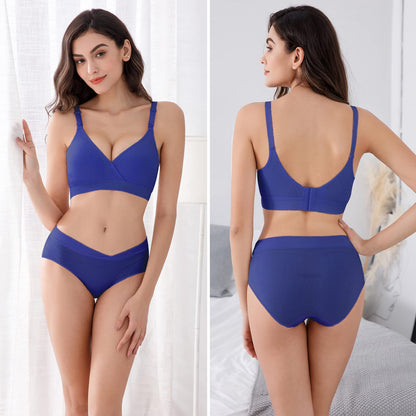 Vinfact 3 Pack Nursing Bras for Breastfeeding Seamless V Neck Maternity Bra Women Pregnancy Breastfeeding Bra
