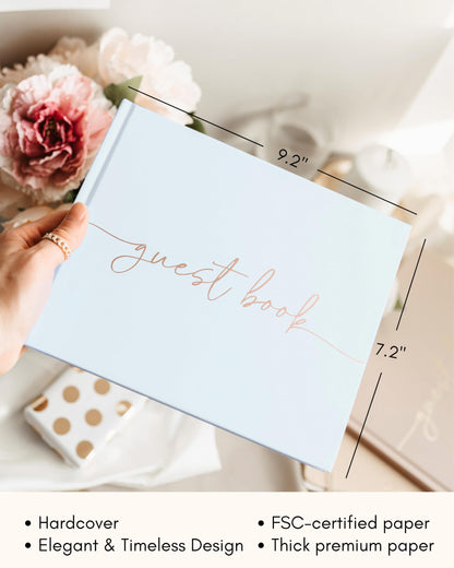 Lamare Elegant Blank Page Wedding Guest Book – The Perfect Polaroid Guest Book for Wedding Receptions, Birthdays, Baby Showers, and Special Events – A Stylish Sign-in Book for Guests