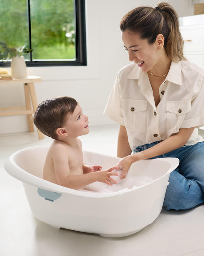 Skip Hop Baby Bath Tub 4-in-1 Grow with Baby Infant to Toddler , White