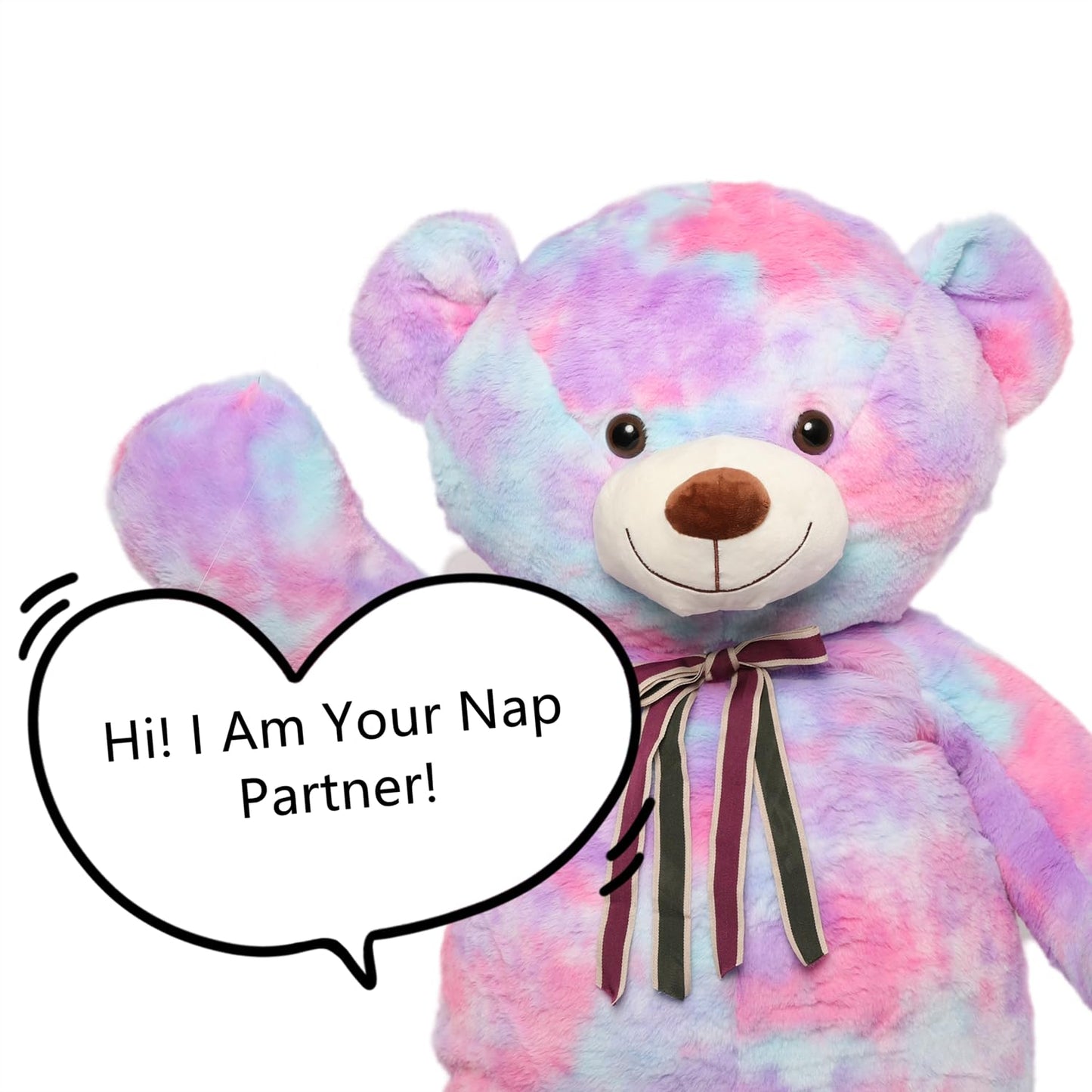 Tezituor 59" Gaint Teddy Bear Stuffed Animal,5ft Life Size Big Teddy Bears,Light Brown Cute Soft Plush Toy,Gifts for Kids Girls Boys Girlfriend Valentine,Christmas,Birthday,Baby Shower,Wedding Party