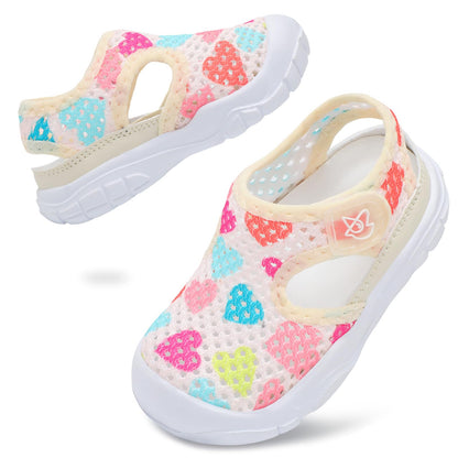 LeIsfIt Toddler Sandals Boys Girls Wide Sandals Kids Water Sandals Barefoot Water Shoes for Beach Swim Lightweight Closed Toe Summer Sandals