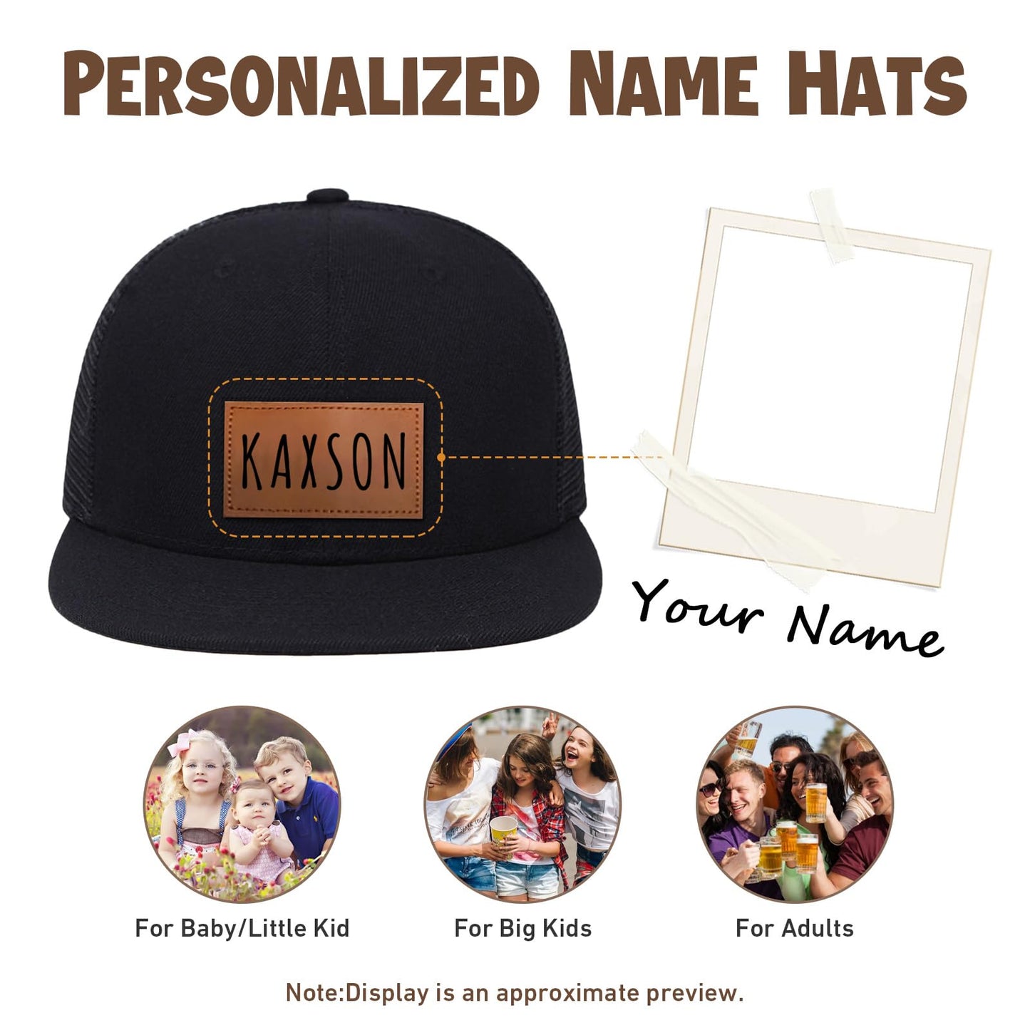 Personalized Baby Baseball Cap Toddler Baseball Hat for Boys & Girls - Infant Sun Hat