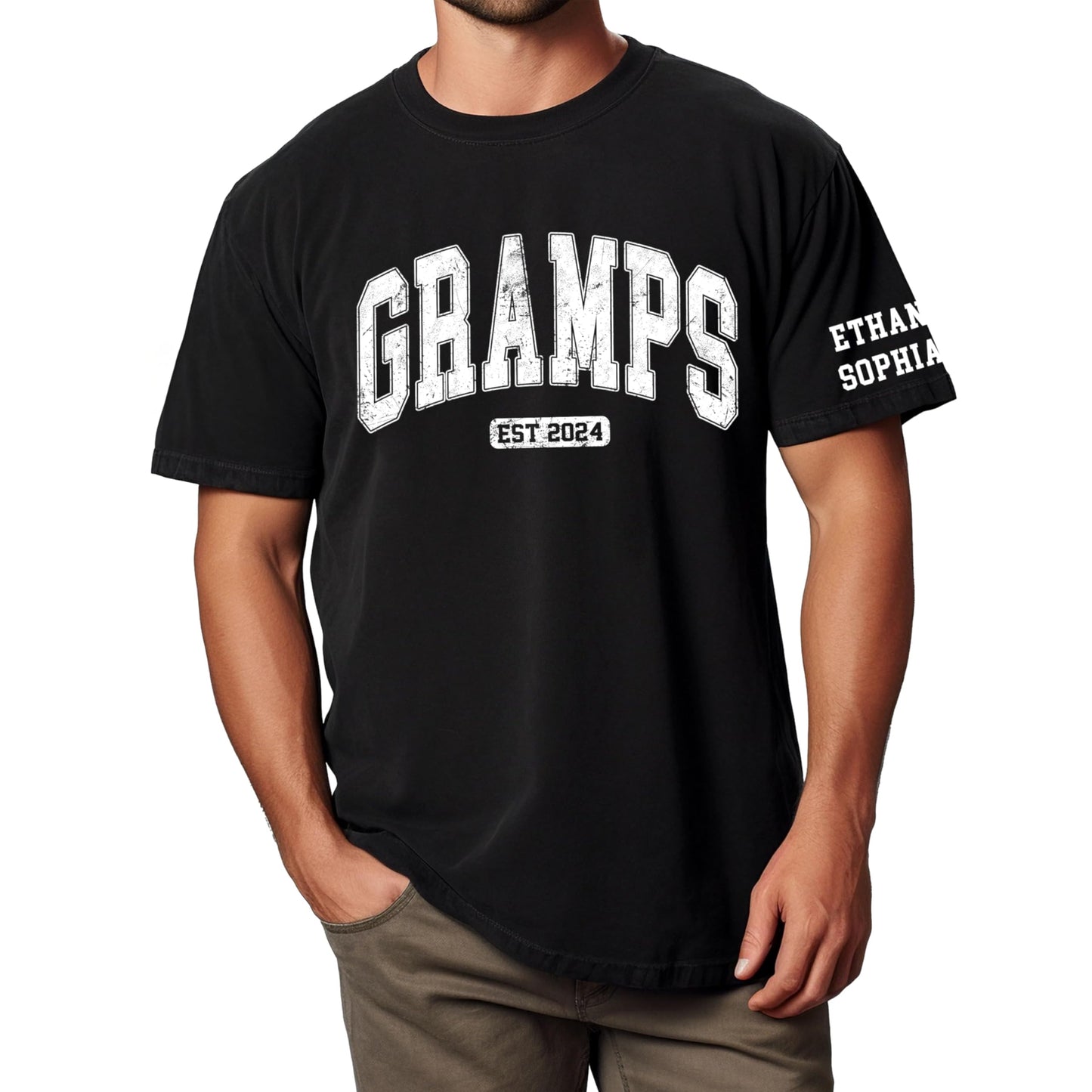 Personalized Custom Grandpa Shirt, Fathers Day Shirt Gifts for Grandpa, Gifts for Dad