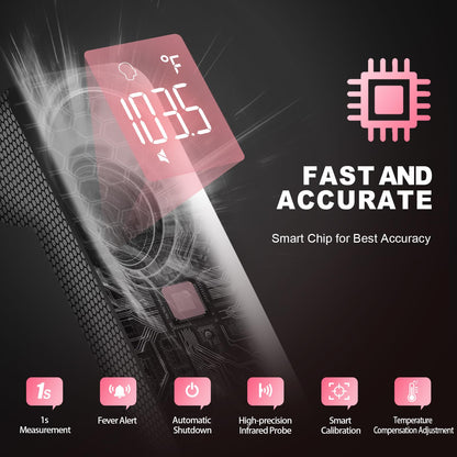 No-Touch Thermometer for Adults and Kids, Accurate Digital Baby Thermometer, FSA HSA Eligible, Fever Alarm & Silent Mode, 2 in 1 Forehead & Object Mode