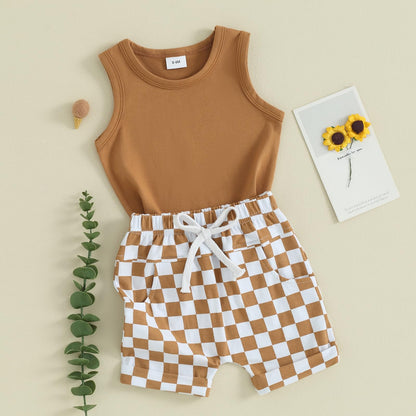 Baby Boy Summer Clothes Striped Tank Tops Camisoles and Shorts Newborn Boys Spring Summer Outfit