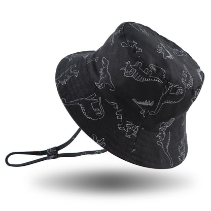 JANGANNSA Dinosaur Baby Boys Sun Hat Cotton Toddler Girls Bucket Hats Summer Sun Protect Cap for Kids