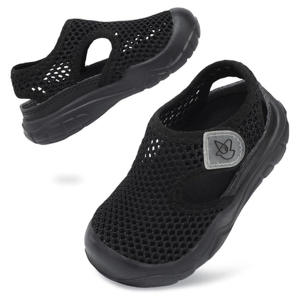 LeIsfIt Toddler Sandals Boys Girls Wide Sandals Kids Water Sandals Barefoot Water Shoes for Beach Swim Lightweight Closed Toe Summer Sandals