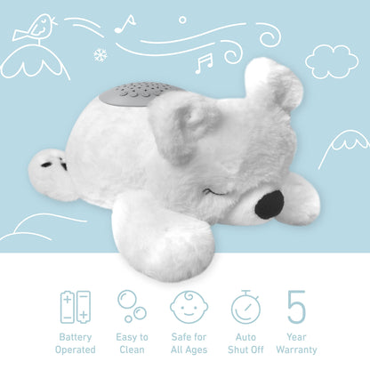 PureBaby Sound Sleepers Portable Sound Machine & Star Projector - Plush Sleep Aid for Baby and Toddlers with Soothing Night Light Display, 10 Lullabies, White Noise, and Heartbeat Sounds (Unicorn)