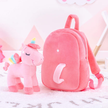 Lazada Girls Backpack with Doll Toddler Toys Baby Girls Gifts Rag Dolls 9.5“