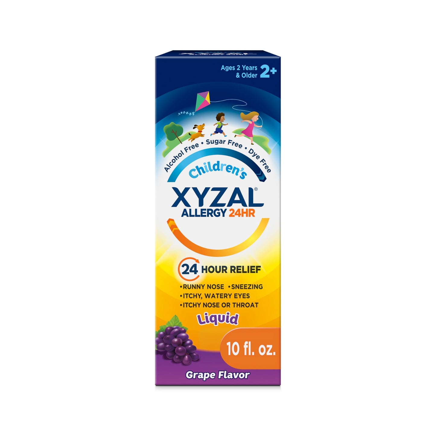 Xyzal Children's 24 Hour Allergy Relief Medicine for Kids, Levocetirizine Dihydrochloride Liquid Antihistamine, Bubble Gum, 5 Fl. oz.