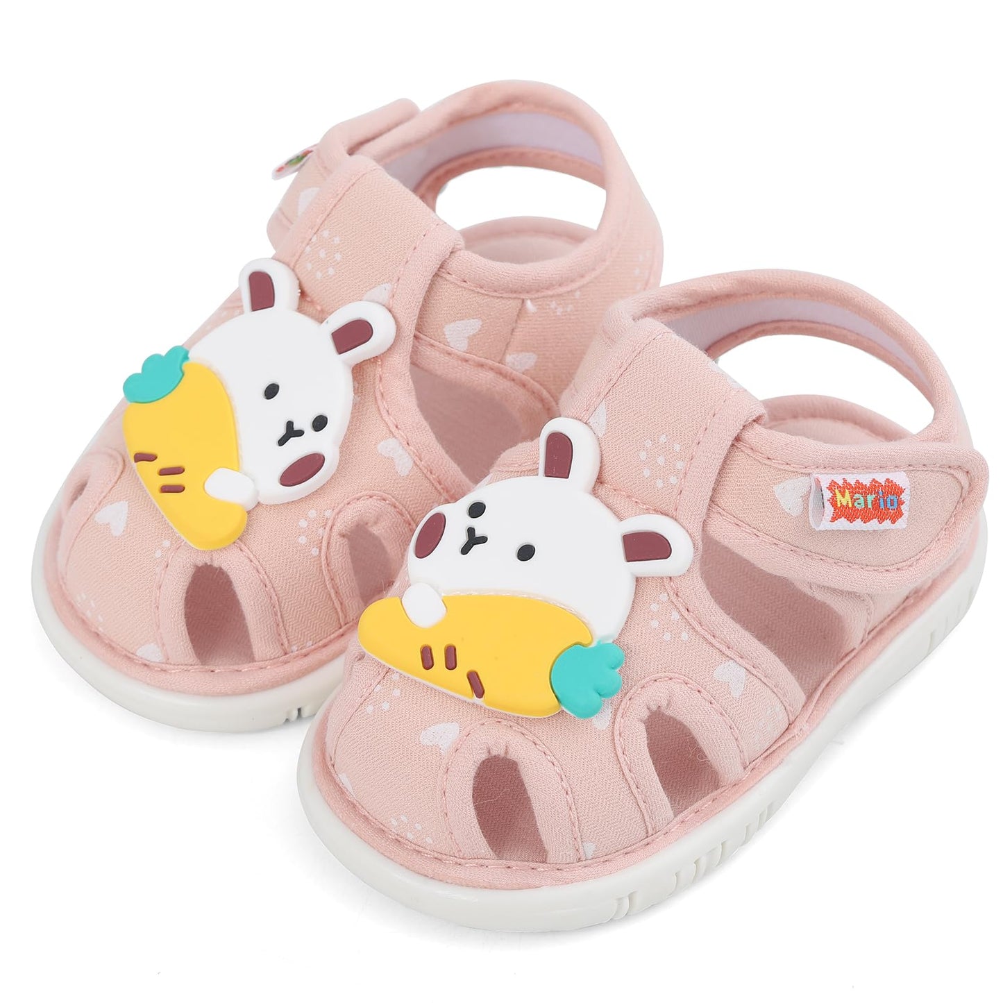 ESTAMICO Baby Boys Girls Sandals Cute Animal Summer Shoes Breathable Non Slip First Walker, 18-24 Months Toddler, Light Blue