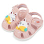 ESTAMICO Baby Boys Girls Sandals Cute Animal Summer Shoes Breathable Non Slip First Walker, 18-24 Months Toddler, Light Blue
