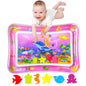 ZHUYNXIR Extra Big Infant Toys, Tummy time mats,Tummy time Toys, Baby Pink Water Play mat, Fun Early Development Activity Play Center for Newborn, Pink 39.5x31.5 in.