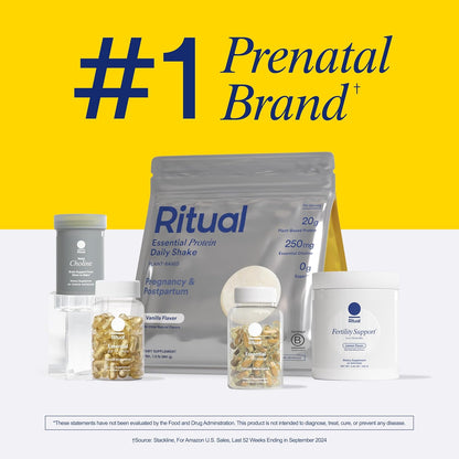 Ritual Natal Choline Supplement, 550mg, Supports Baby’s Cognitive Function When Taken During Pregnancy and Choline Content in Breastmilk*, 30 Day Supply